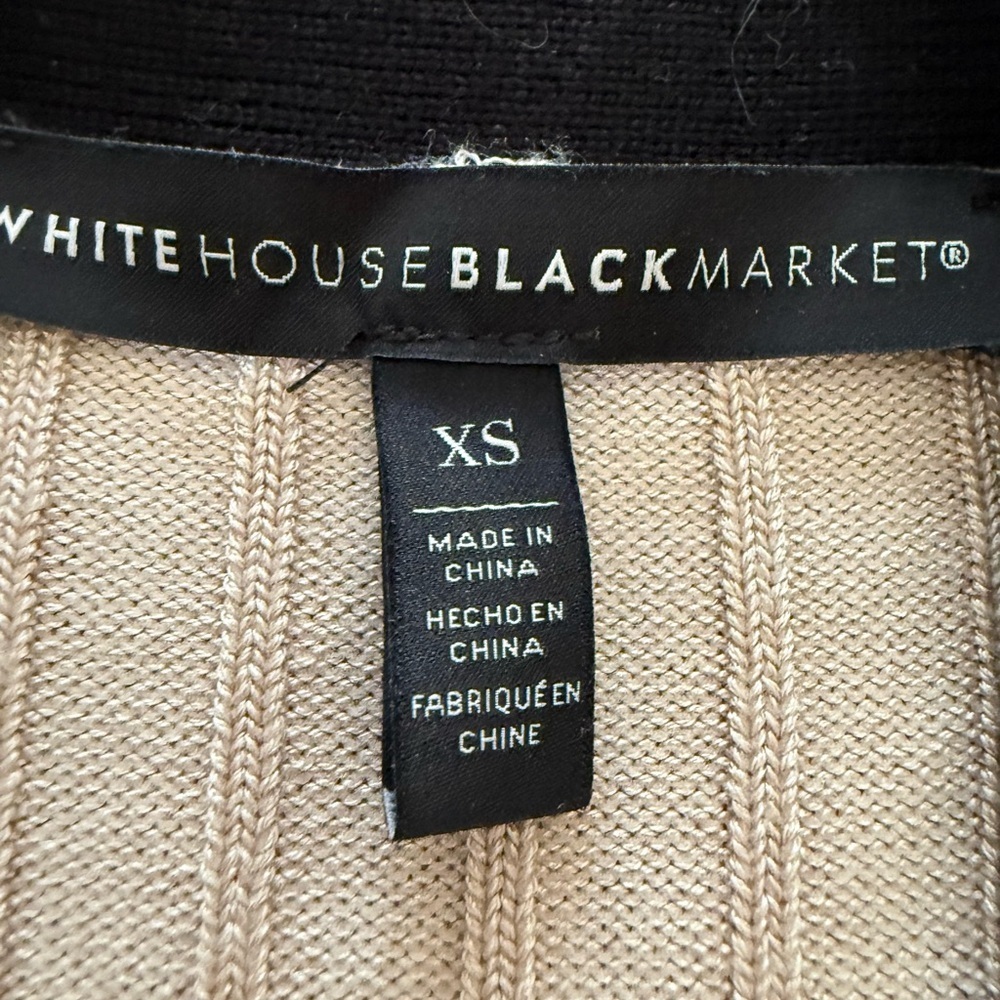 White House Black Market XS Beige Knit Dress